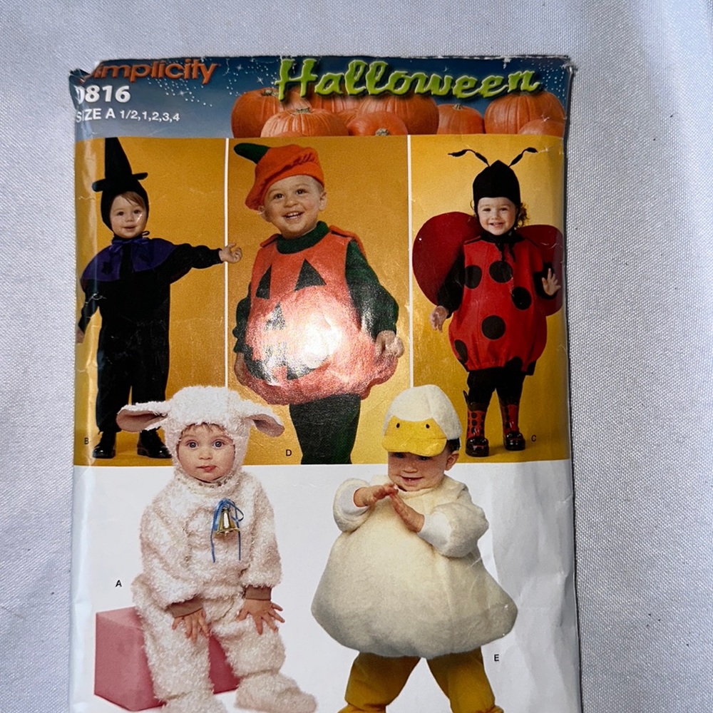 Simplicity Halloween patterns for toddlers